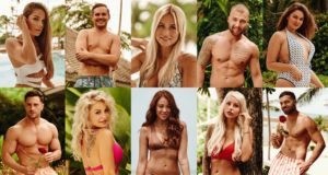 Das sind die ersten Kandidaten der zweiten "Bachelor in Paradise"-Staffel: oben v.l.: Meike, Sören, Jade, Filip und Ernestine unten v.l.: Sebastian, Michelle, Natalie, Carina und Rafi (Foto: TVNOW)